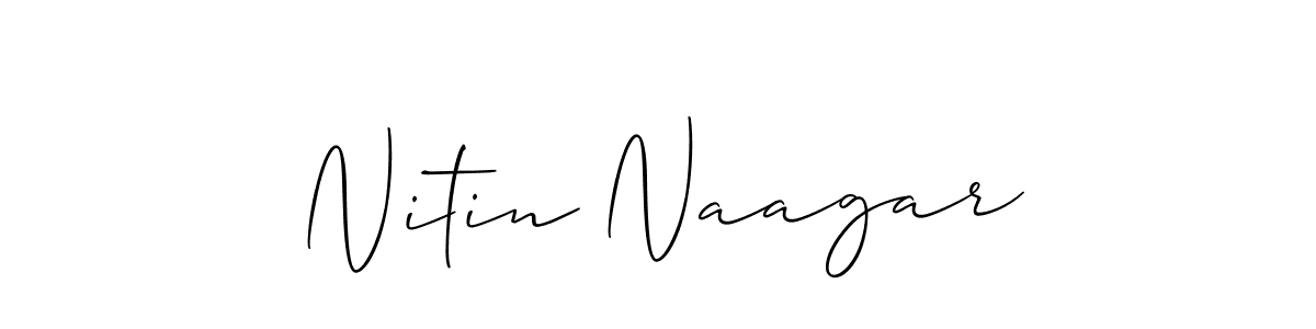 Create a beautiful signature design for name Nitin Naagar. With this signature (Allison_Script) fonts, you can make a handwritten signature for free. Nitin Naagar signature style 2 images and pictures png