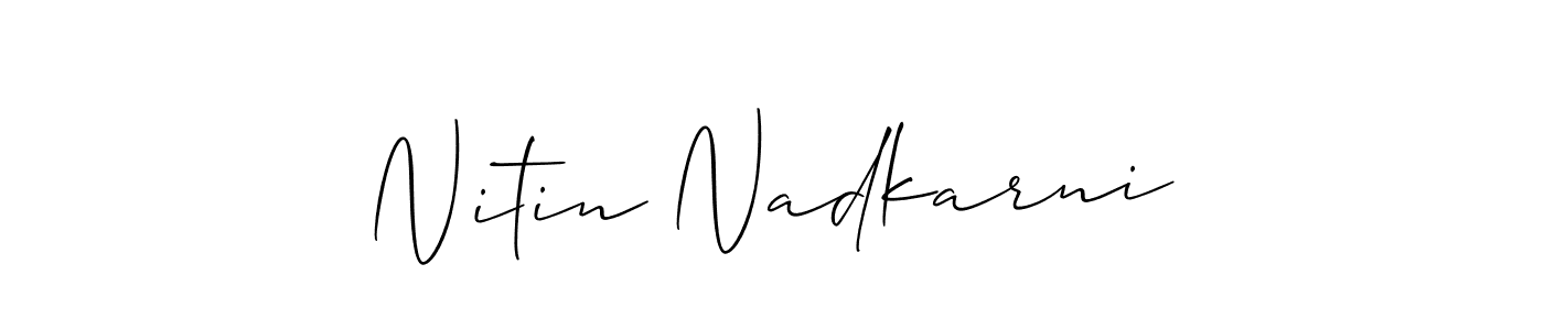 How to make Nitin Nadkarni signature? Allison_Script is a professional autograph style. Create handwritten signature for Nitin Nadkarni name. Nitin Nadkarni signature style 2 images and pictures png