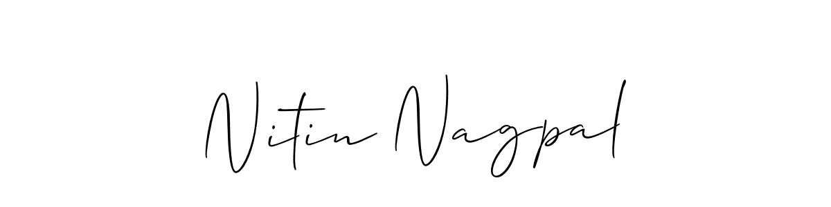 The best way (Allison_Script) to make a short signature is to pick only two or three words in your name. The name Nitin Nagpal include a total of six letters. For converting this name. Nitin Nagpal signature style 2 images and pictures png