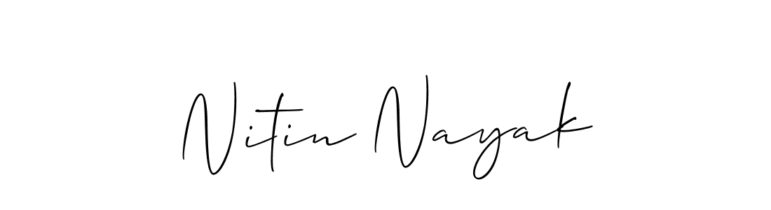 Use a signature maker to create a handwritten signature online. With this signature software, you can design (Allison_Script) your own signature for name Nitin Nayak. Nitin Nayak signature style 2 images and pictures png
