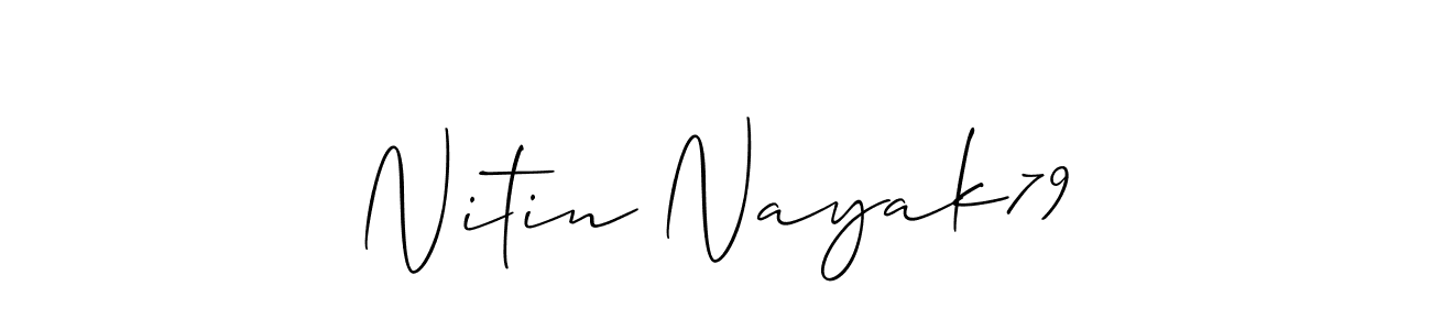 Create a beautiful signature design for name Nitin Nayak79. With this signature (Allison_Script) fonts, you can make a handwritten signature for free. Nitin Nayak79 signature style 2 images and pictures png