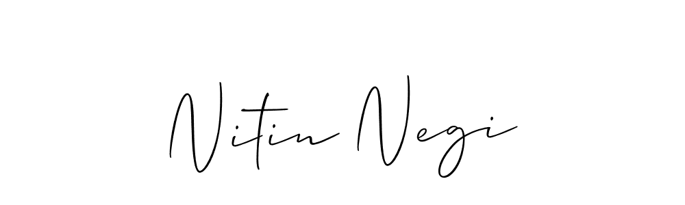 Create a beautiful signature design for name Nitin Negi. With this signature (Allison_Script) fonts, you can make a handwritten signature for free. Nitin Negi signature style 2 images and pictures png