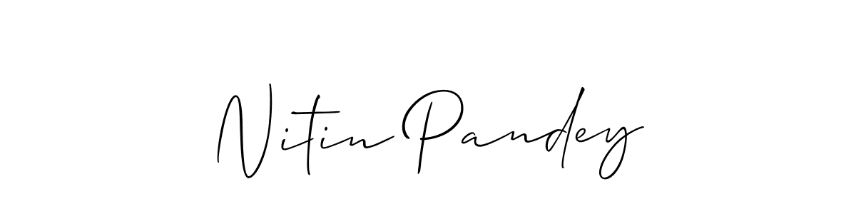 Design your own signature with our free online signature maker. With this signature software, you can create a handwritten (Allison_Script) signature for name Nitin Pandey. Nitin Pandey signature style 2 images and pictures png