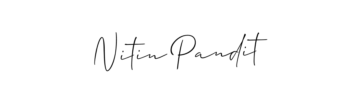 Check out images of Autograph of Nitin Pandit name. Actor Nitin Pandit Signature Style. Allison_Script is a professional sign style online. Nitin Pandit signature style 2 images and pictures png