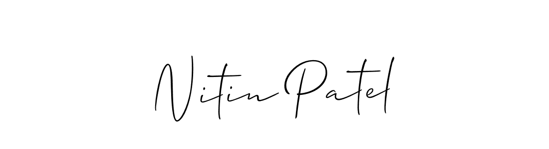 Similarly Allison_Script is the best handwritten signature design. Signature creator online .You can use it as an online autograph creator for name Nitin Patel. Nitin Patel signature style 2 images and pictures png