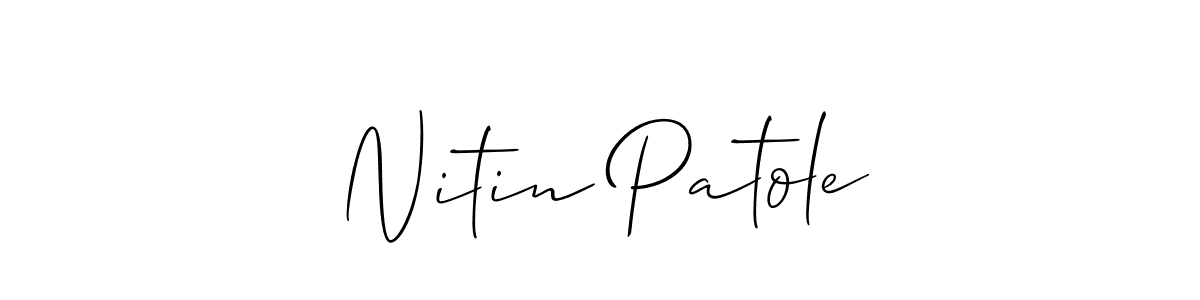 This is the best signature style for the Nitin Patole name. Also you like these signature font (Allison_Script). Mix name signature. Nitin Patole signature style 2 images and pictures png