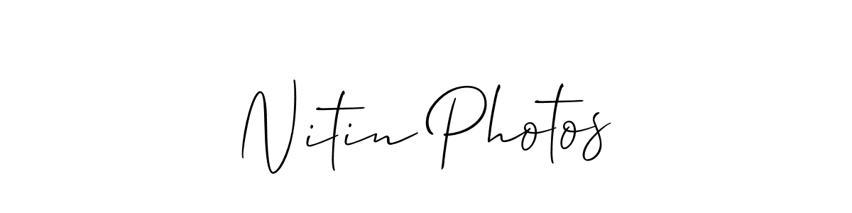 You should practise on your own different ways (Allison_Script) to write your name (Nitin Photos) in signature. don't let someone else do it for you. Nitin Photos signature style 2 images and pictures png