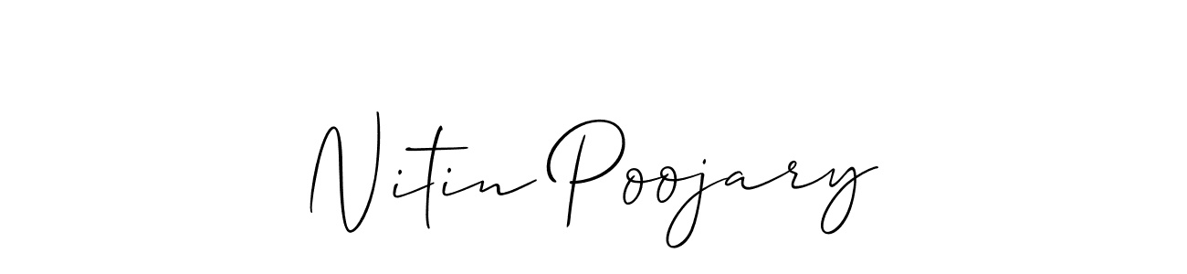 Best and Professional Signature Style for Nitin Poojary. Allison_Script Best Signature Style Collection. Nitin Poojary signature style 2 images and pictures png