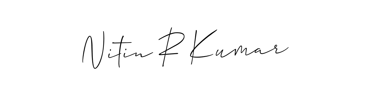 This is the best signature style for the Nitin R Kumar name. Also you like these signature font (Allison_Script). Mix name signature. Nitin R Kumar signature style 2 images and pictures png