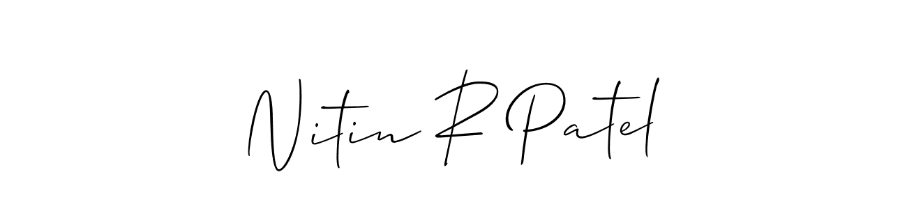 Use a signature maker to create a handwritten signature online. With this signature software, you can design (Allison_Script) your own signature for name Nitin R Patel. Nitin R Patel signature style 2 images and pictures png