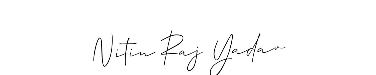 You can use this online signature creator to create a handwritten signature for the name Nitin Raj Yadav. This is the best online autograph maker. Nitin Raj Yadav signature style 2 images and pictures png