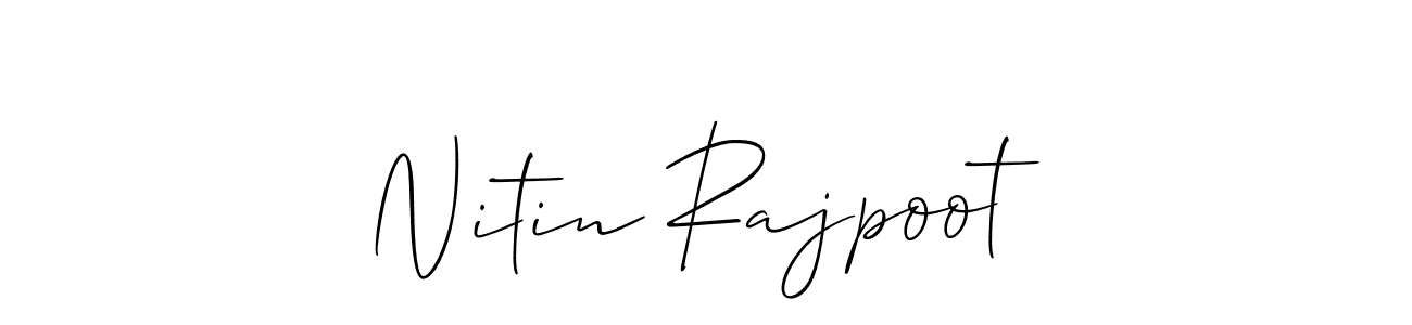 It looks lik you need a new signature style for name Nitin Rajpoot. Design unique handwritten (Allison_Script) signature with our free signature maker in just a few clicks. Nitin Rajpoot signature style 2 images and pictures png
