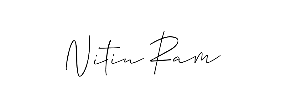 The best way (Allison_Script) to make a short signature is to pick only two or three words in your name. The name Nitin Ram include a total of six letters. For converting this name. Nitin Ram signature style 2 images and pictures png