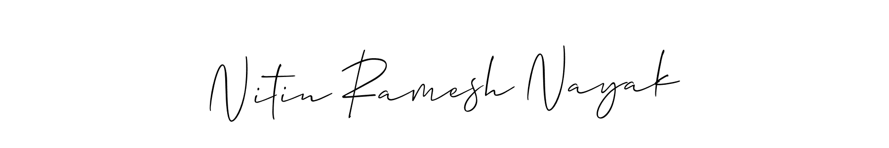 Create a beautiful signature design for name Nitin Ramesh Nayak. With this signature (Allison_Script) fonts, you can make a handwritten signature for free. Nitin Ramesh Nayak signature style 2 images and pictures png