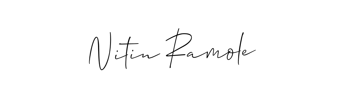 How to make Nitin Ramole signature? Allison_Script is a professional autograph style. Create handwritten signature for Nitin Ramole name. Nitin Ramole signature style 2 images and pictures png