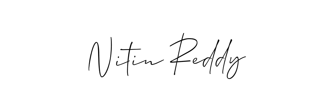 Make a beautiful signature design for name Nitin Reddy. With this signature (Allison_Script) style, you can create a handwritten signature for free. Nitin Reddy signature style 2 images and pictures png