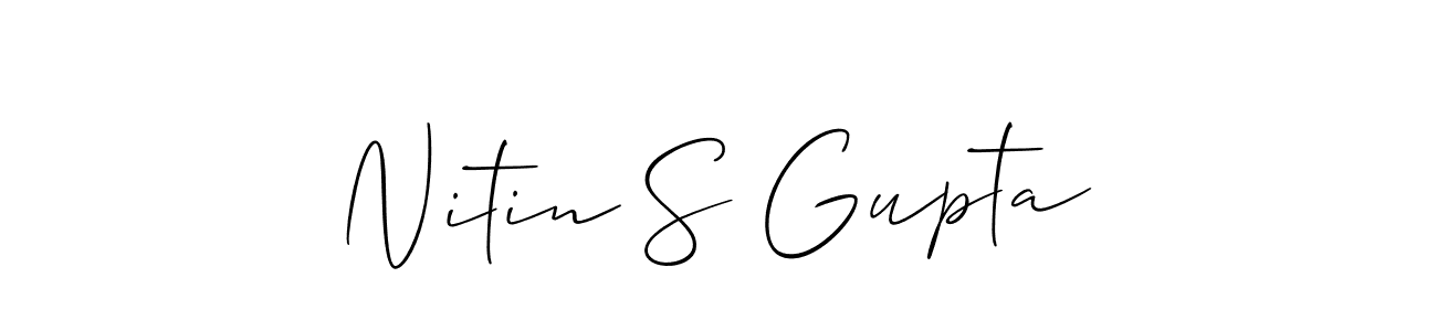 if you are searching for the best signature style for your name Nitin S Gupta. so please give up your signature search. here we have designed multiple signature styles  using Allison_Script. Nitin S Gupta signature style 2 images and pictures png