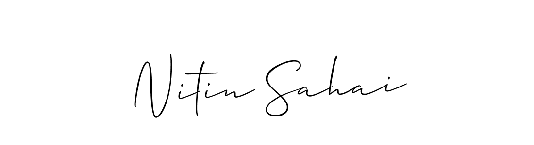 Use a signature maker to create a handwritten signature online. With this signature software, you can design (Allison_Script) your own signature for name Nitin Sahai. Nitin Sahai signature style 2 images and pictures png