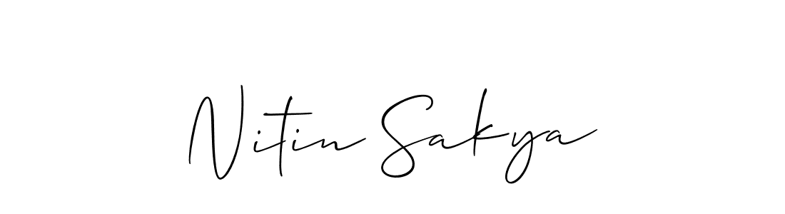 You should practise on your own different ways (Allison_Script) to write your name (Nitin Sakya) in signature. don't let someone else do it for you. Nitin Sakya signature style 2 images and pictures png
