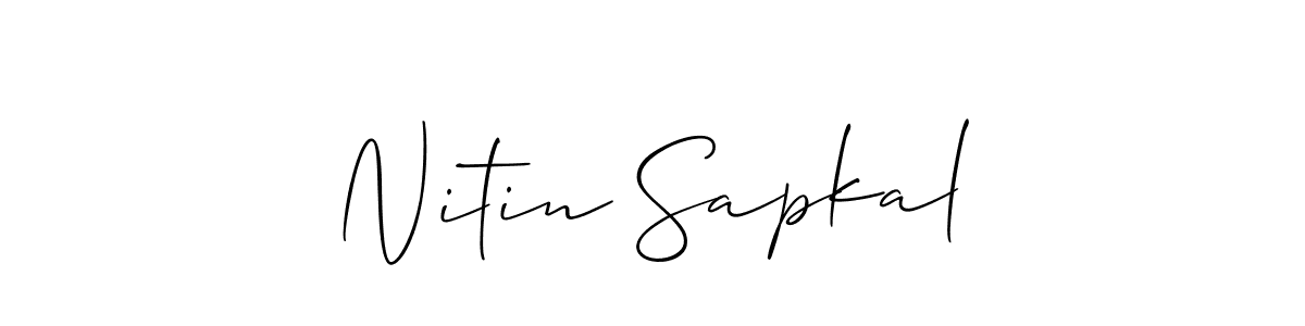 Create a beautiful signature design for name Nitin Sapkal. With this signature (Allison_Script) fonts, you can make a handwritten signature for free. Nitin Sapkal signature style 2 images and pictures png