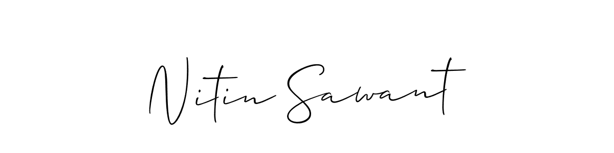 Make a beautiful signature design for name Nitin Sawant. Use this online signature maker to create a handwritten signature for free. Nitin Sawant signature style 2 images and pictures png