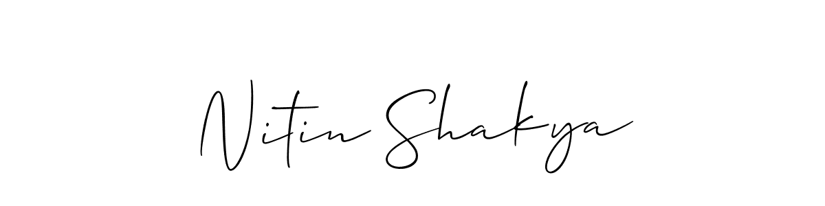 Also we have Nitin Shakya name is the best signature style. Create professional handwritten signature collection using Allison_Script autograph style. Nitin Shakya signature style 2 images and pictures png