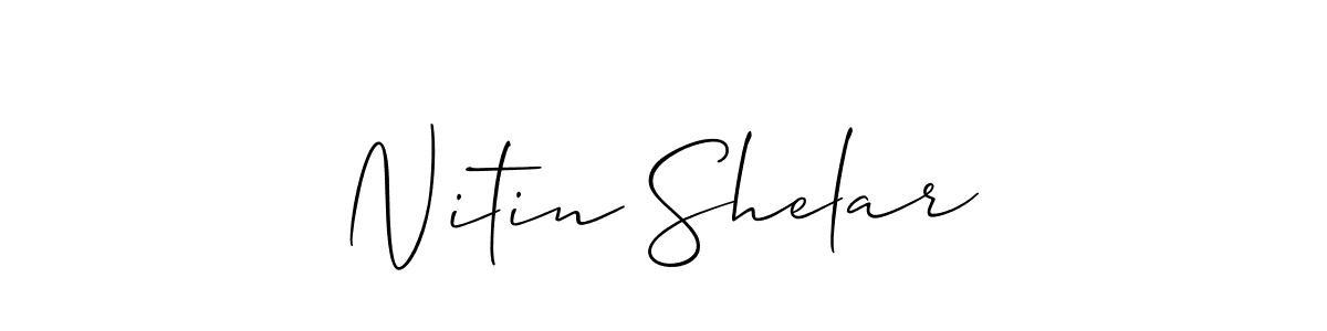 Also we have Nitin Shelar name is the best signature style. Create professional handwritten signature collection using Allison_Script autograph style. Nitin Shelar signature style 2 images and pictures png