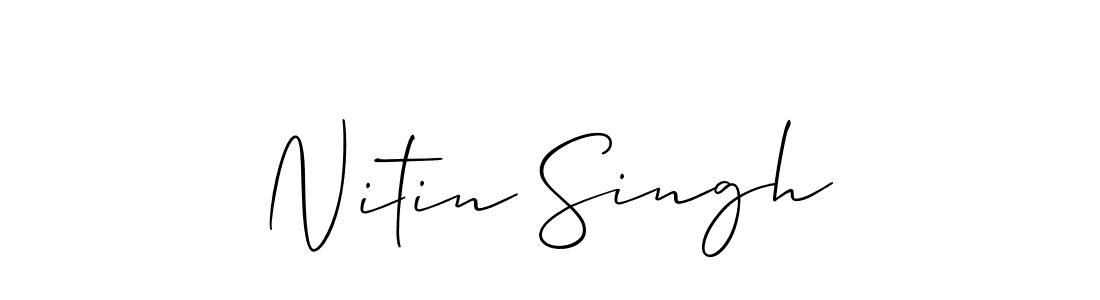 Nitin Singh stylish signature style. Best Handwritten Sign (Allison_Script) for my name. Handwritten Signature Collection Ideas for my name Nitin Singh. Nitin Singh signature style 2 images and pictures png