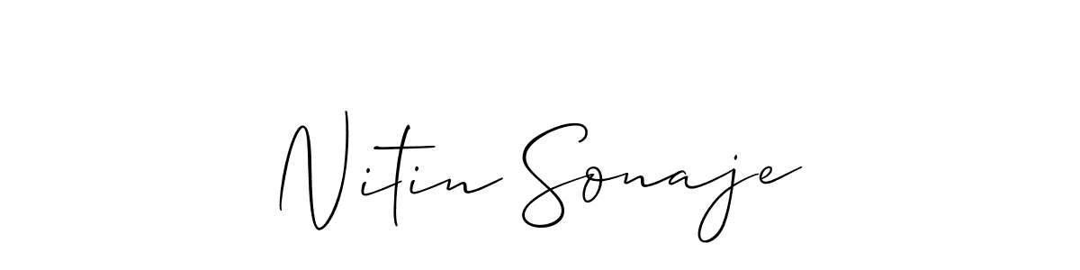 Also You can easily find your signature by using the search form. We will create Nitin Sonaje name handwritten signature images for you free of cost using Allison_Script sign style. Nitin Sonaje signature style 2 images and pictures png