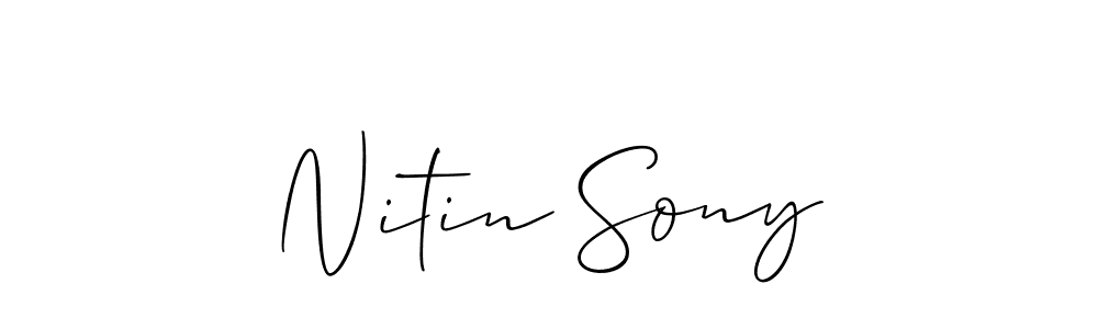 The best way (Allison_Script) to make a short signature is to pick only two or three words in your name. The name Nitin Sony include a total of six letters. For converting this name. Nitin Sony signature style 2 images and pictures png