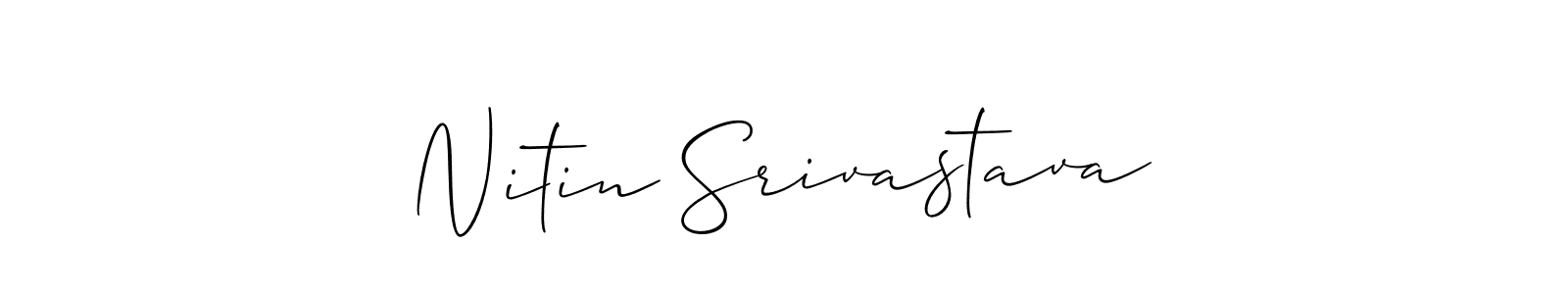 Nitin Srivastava stylish signature style. Best Handwritten Sign (Allison_Script) for my name. Handwritten Signature Collection Ideas for my name Nitin Srivastava. Nitin Srivastava signature style 2 images and pictures png