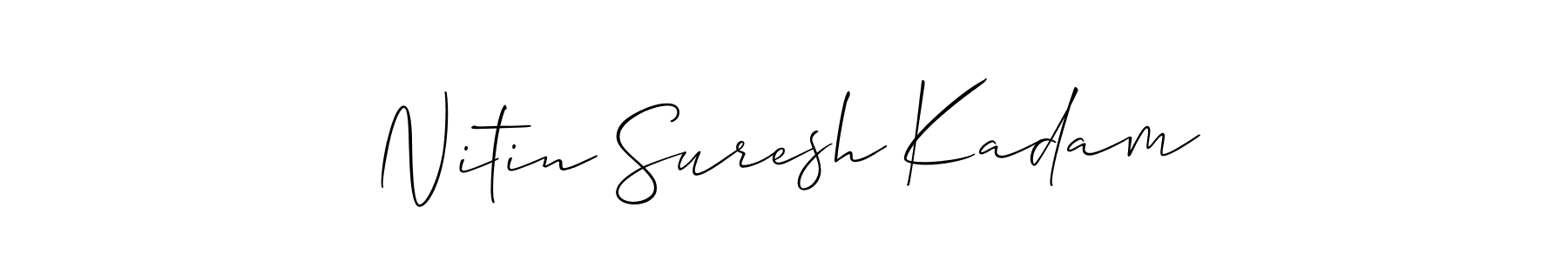 You should practise on your own different ways (Allison_Script) to write your name (Nitin Suresh Kadam) in signature. don't let someone else do it for you. Nitin Suresh Kadam signature style 2 images and pictures png