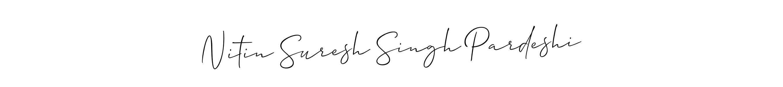 Create a beautiful signature design for name Nitin Suresh Singh Pardeshi. With this signature (Allison_Script) fonts, you can make a handwritten signature for free. Nitin Suresh Singh Pardeshi signature style 2 images and pictures png