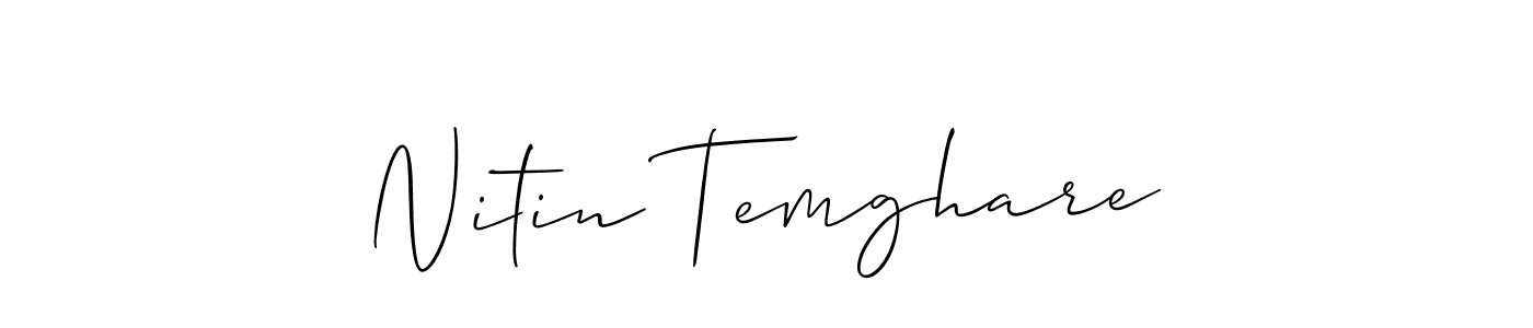 How to Draw Nitin Temghare signature style? Allison_Script is a latest design signature styles for name Nitin Temghare. Nitin Temghare signature style 2 images and pictures png