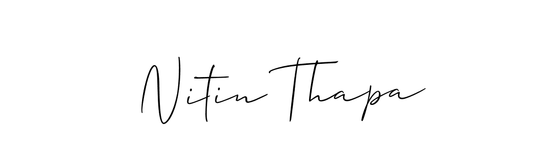 How to make Nitin Thapa signature? Allison_Script is a professional autograph style. Create handwritten signature for Nitin Thapa name. Nitin Thapa signature style 2 images and pictures png