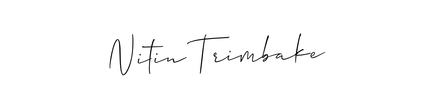 Make a beautiful signature design for name Nitin Trimbake. Use this online signature maker to create a handwritten signature for free. Nitin Trimbake signature style 2 images and pictures png