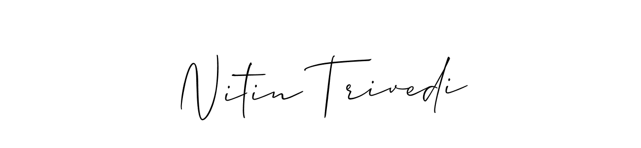Nitin Trivedi stylish signature style. Best Handwritten Sign (Allison_Script) for my name. Handwritten Signature Collection Ideas for my name Nitin Trivedi. Nitin Trivedi signature style 2 images and pictures png