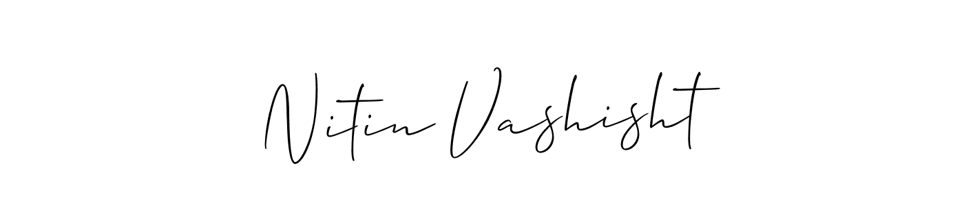 Also You can easily find your signature by using the search form. We will create Nitin Vashisht name handwritten signature images for you free of cost using Allison_Script sign style. Nitin Vashisht signature style 2 images and pictures png