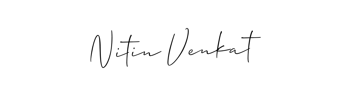 How to Draw Nitin Venkat signature style? Allison_Script is a latest design signature styles for name Nitin Venkat. Nitin Venkat signature style 2 images and pictures png