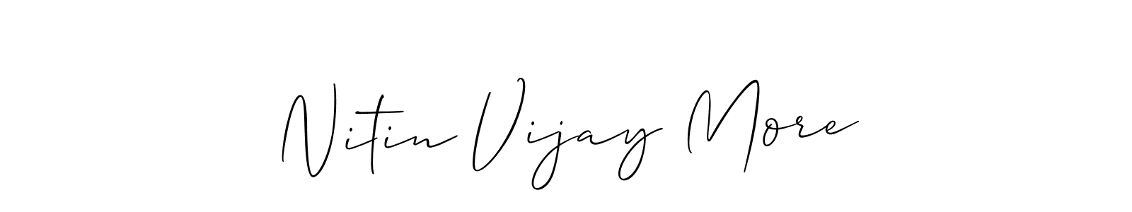 It looks lik you need a new signature style for name Nitin Vijay More. Design unique handwritten (Allison_Script) signature with our free signature maker in just a few clicks. Nitin Vijay More signature style 2 images and pictures png