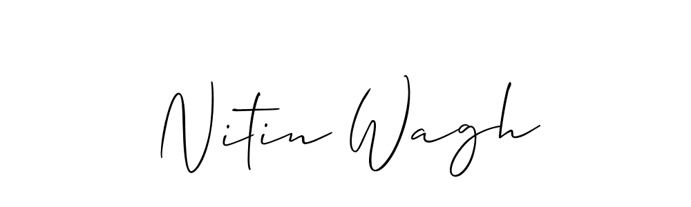 Make a beautiful signature design for name Nitin Wagh. With this signature (Allison_Script) style, you can create a handwritten signature for free. Nitin Wagh signature style 2 images and pictures png