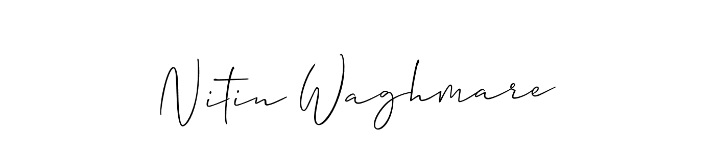 Make a beautiful signature design for name Nitin Waghmare. With this signature (Allison_Script) style, you can create a handwritten signature for free. Nitin Waghmare signature style 2 images and pictures png