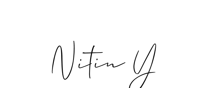 Best and Professional Signature Style for Nitin Y. Allison_Script Best Signature Style Collection. Nitin Y signature style 2 images and pictures png