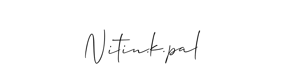 Nitin.k.pal stylish signature style. Best Handwritten Sign (Allison_Script) for my name. Handwritten Signature Collection Ideas for my name Nitin.k.pal. Nitin.k.pal signature style 2 images and pictures png