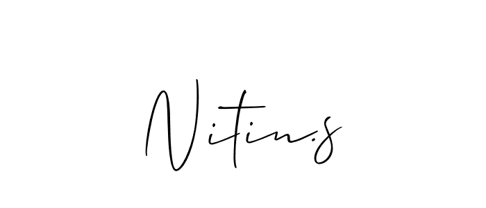 How to make Nitin.s signature? Allison_Script is a professional autograph style. Create handwritten signature for Nitin.s name. Nitin.s signature style 2 images and pictures png