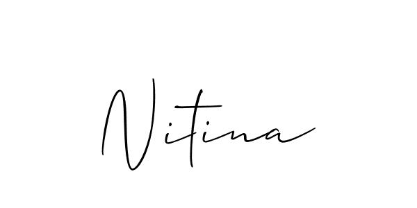 Make a short Nitina signature style. Manage your documents anywhere anytime using Allison_Script. Create and add eSignatures, submit forms, share and send files easily. Nitina signature style 2 images and pictures png