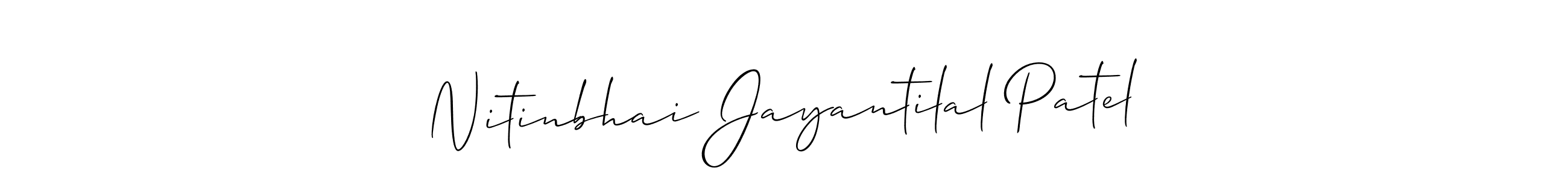 How to Draw Nitinbhai Jayantilal Patel signature style? Allison_Script is a latest design signature styles for name Nitinbhai Jayantilal Patel. Nitinbhai Jayantilal Patel signature style 2 images and pictures png