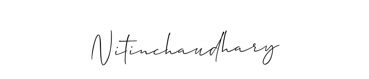 Make a beautiful signature design for name Nitinchaudhary. With this signature (Allison_Script) style, you can create a handwritten signature for free. Nitinchaudhary signature style 2 images and pictures png