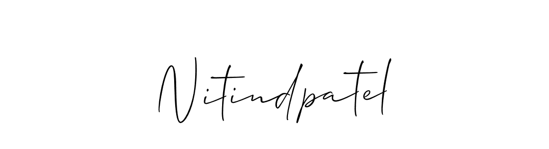 Create a beautiful signature design for name Nitindpatel. With this signature (Allison_Script) fonts, you can make a handwritten signature for free. Nitindpatel signature style 2 images and pictures png