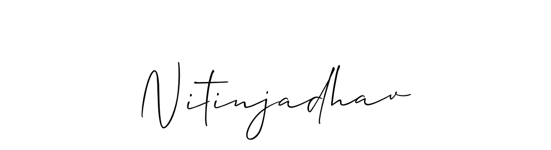 Design your own signature with our free online signature maker. With this signature software, you can create a handwritten (Allison_Script) signature for name Nitinjadhav. Nitinjadhav signature style 2 images and pictures png